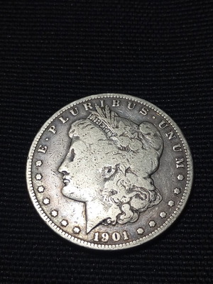 Morgan dollar 1901 USA silver coin used