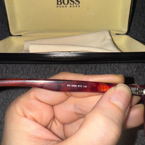 Boss Orange BO 0090 ST3 140 eyeglasses used, red tortoiseshell