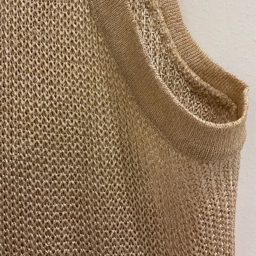Danoff evening gold knitted blouse used, one size