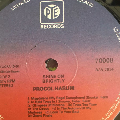 Procol Harum Shine on Brightly LP used, rock
