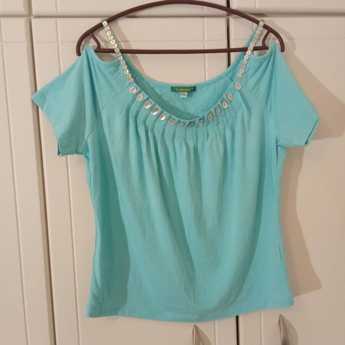 Leonard's summer top in blue like new