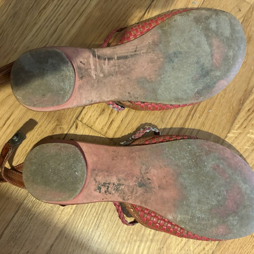 Miss Sixty leather sandals used, size 39, red