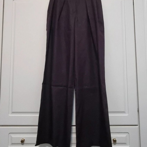 High-waisted wide-leg pants, soft purple denim, size Small