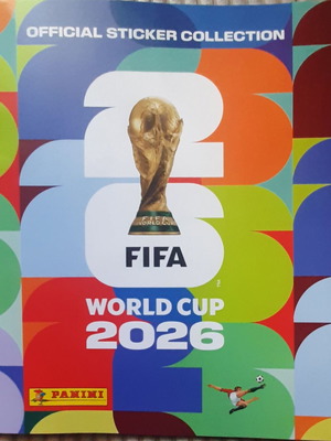 Panini FIFA World Cup 2026 άλμπουμ αυτοκόλλητων καινούργιο με 6 άκοπες κάρτες