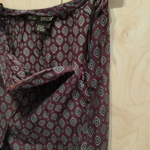 Episode midi skirt 100% silk size M purple asymmetric