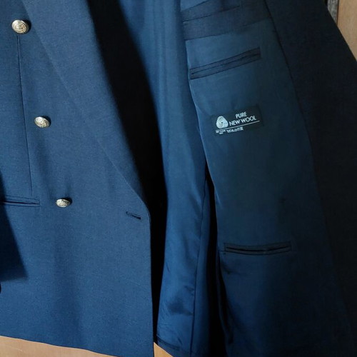 Glou men's navy blue jacket like new, wool, size 48