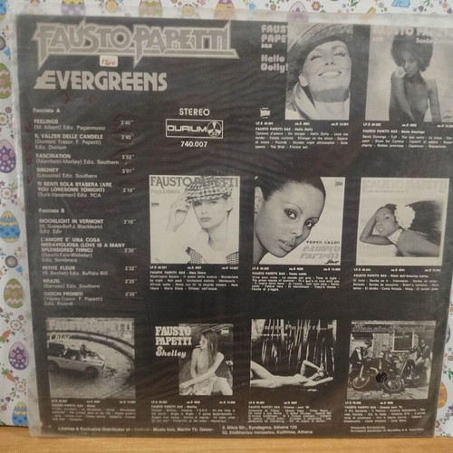 Fausto Papetti Evergreens vinyl record used