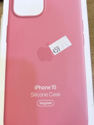 Apple iPhone 15 silicone case, pink