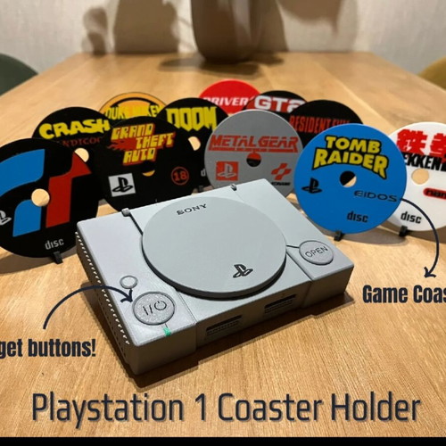 PlayStation 1 Console καινούργιο με Game Coasters για σουπλά