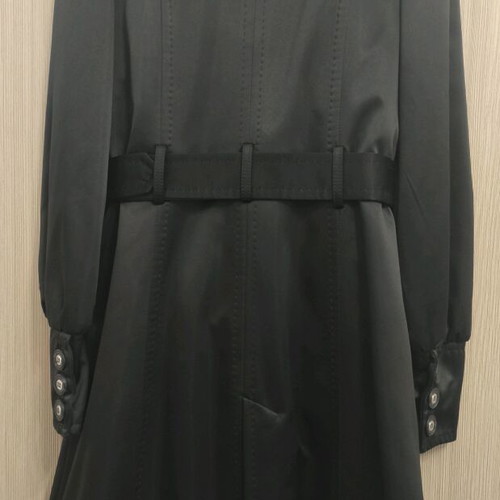 Mango black shiny trench coat, size S