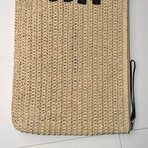 Straw Sephora toiletry bag new, black and beige