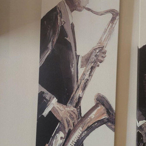 Set of 2 Jazz Musician Canvas Prints like new