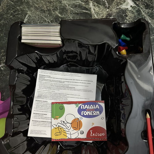 Children Versus Parents board game used, missing modeling clay
