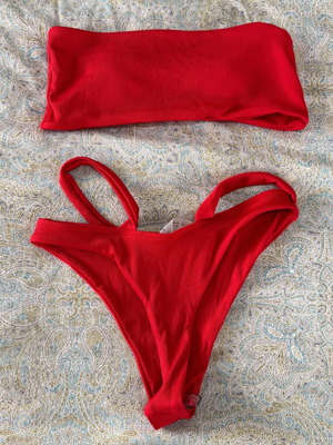 Shein swimwear size M red new