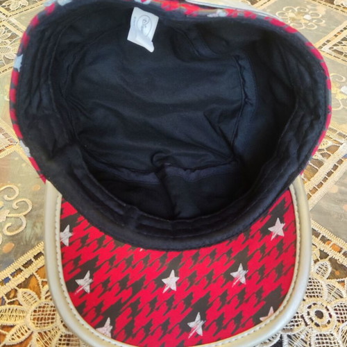 Jonas Brothers Disney Military Style Hat New, Size 54, Red and Black