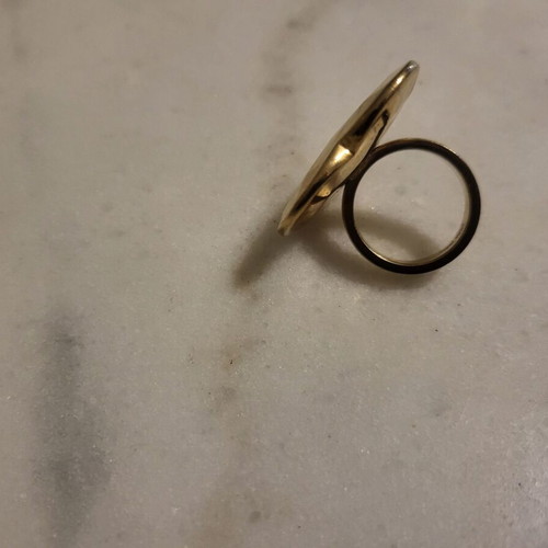 Heart ring used with facets, size 54-55