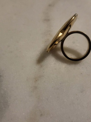 Heart ring used with facets, size 54-55