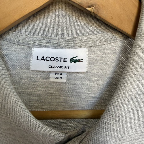 Lacoste Polo T-shirt size M gray like new