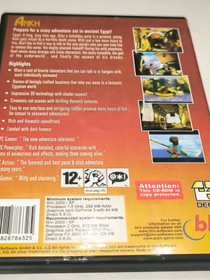 Ankh PC game used, adventure