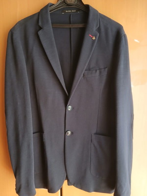 Zara men's jacket like new, black and blue, size L