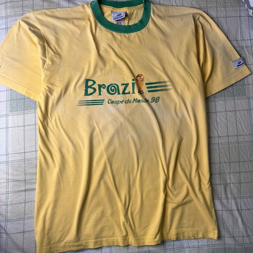 Adidas Brazil France '98 World Cup T-shirt used, official vintage