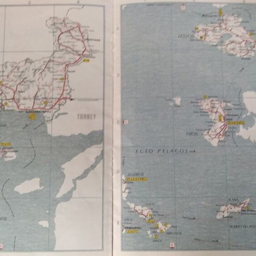 Pack of 4 vintage 1970 maps, school and tourist