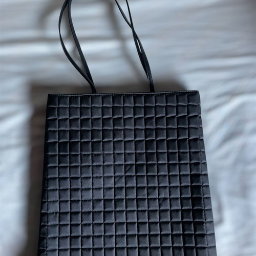 Trussardi Parfums Quilted Shoulder Bag Like New Black