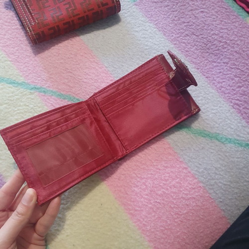 Leather wallet new, red without box
