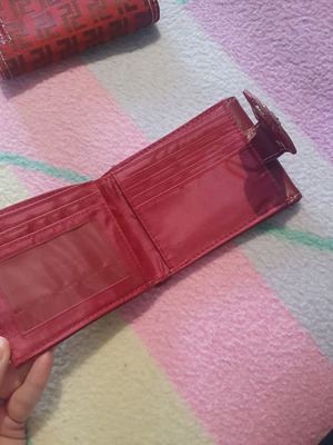 Leather wallet new, red without box