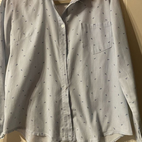 Women's shirt light blue with nautical pattern, like new, size L