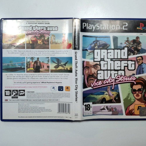Grand Theft Auto Vice City Stories PS2 game like new, English version