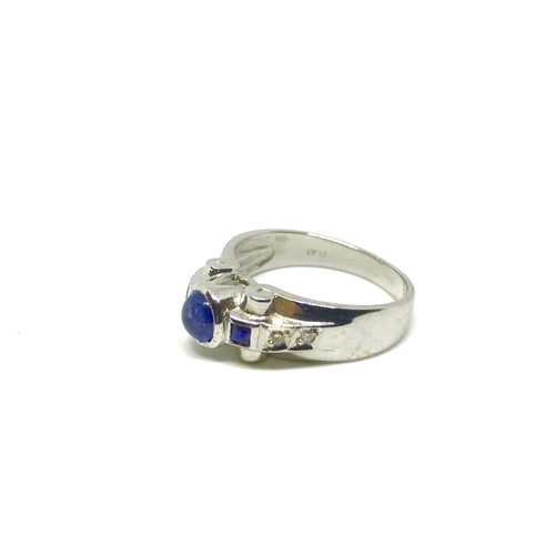 18k ring with sapphires and brilliants new
