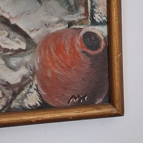 Signed painting The Child of Mercy NK oil on canvas like new 53x72 cm