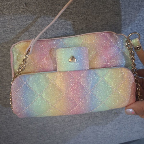 Children's bag with glitter rainbow colors H&M like new