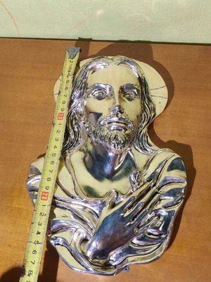 Christ image used silver-plated