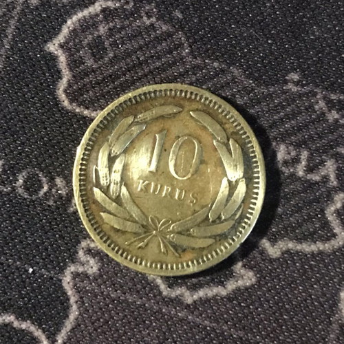 Turkey 10 Kurus coin 1949