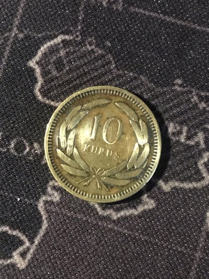Turkey 10 Kurus coin 1949