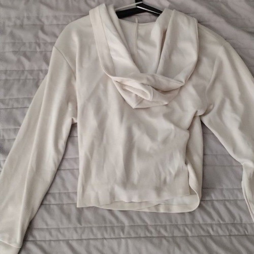 Oysho hooded blouse beige size S like new, breathable fabric