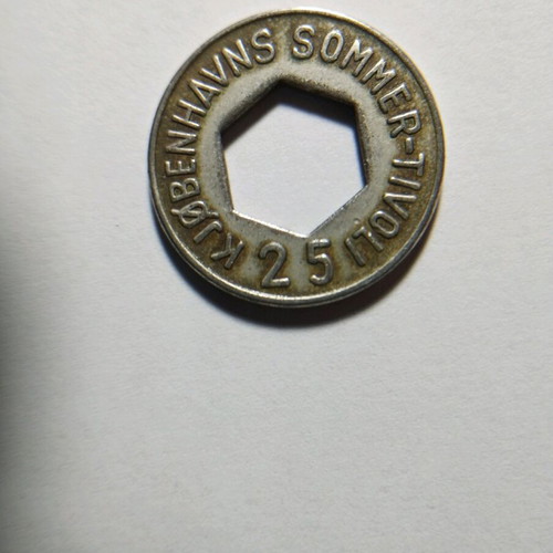 Hexagonal Token 25 ORE used, Denmark