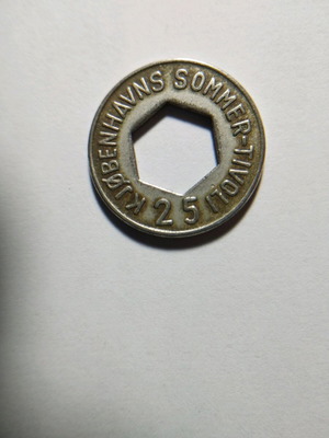 Hexagonal Token 25 ORE used, Denmark