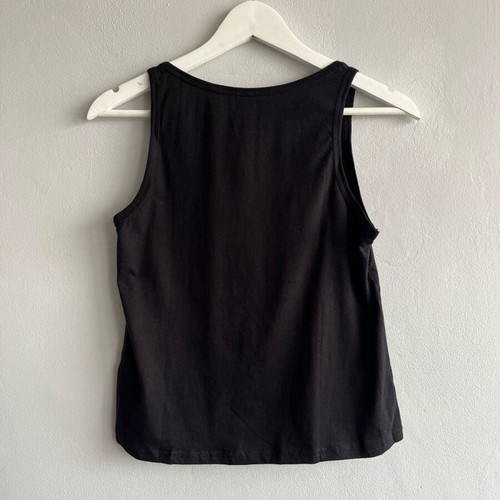 New Look black tank top with sequins and hearts, new with tag