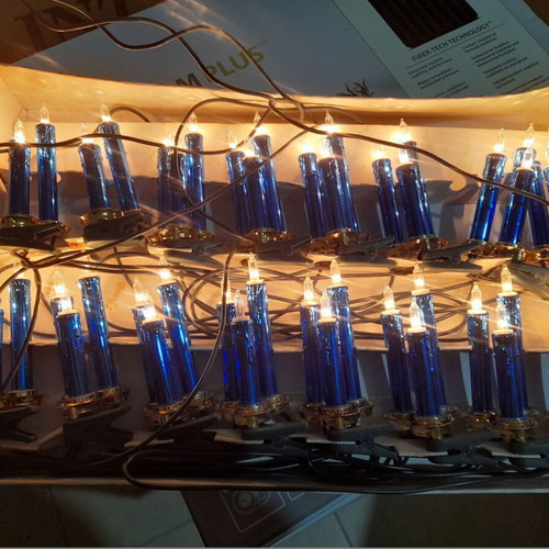 Candle lights new, pack of 48, blue with white light