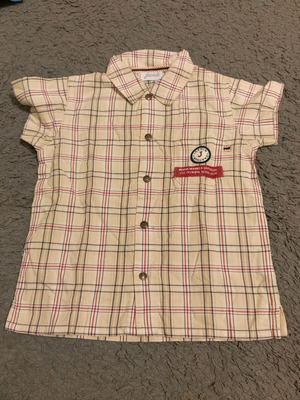 Short-sleeve shirt used for 18-24 months with stains