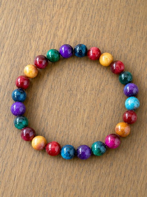 Multicolor Natural Stone Bracelet 8mm Unisex New