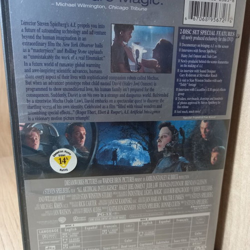 A.I. Artificial Intelligence DVD like new with English subtitles