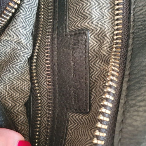 Massimo Dutti men's leather bag used, black