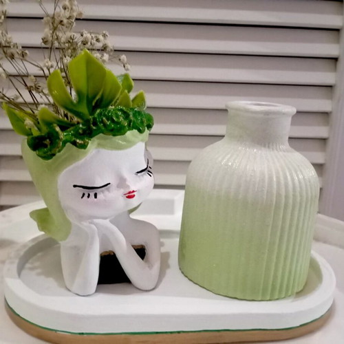 Gypsum decorative items new, various colors without leaves
