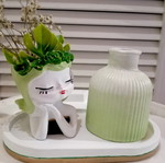 Gypsum decorative items new, various colors without leaves