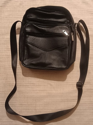 Black shoulder travel bag, new