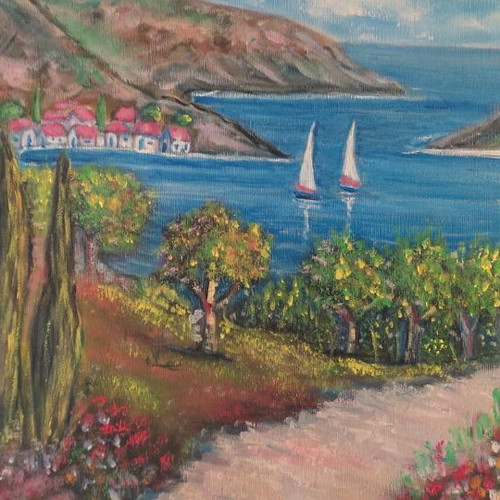 Acrylic embossed painting 55x45 cm like new